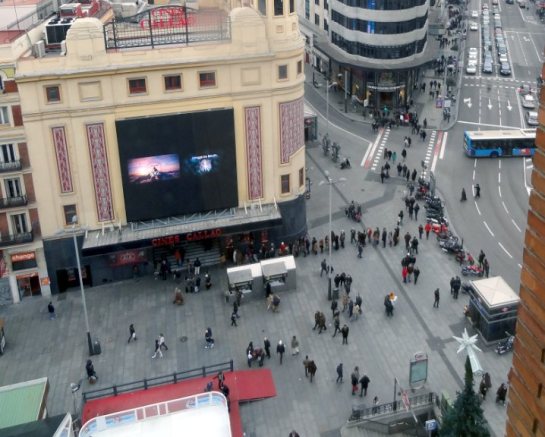La zona recientemente peatonalizada
