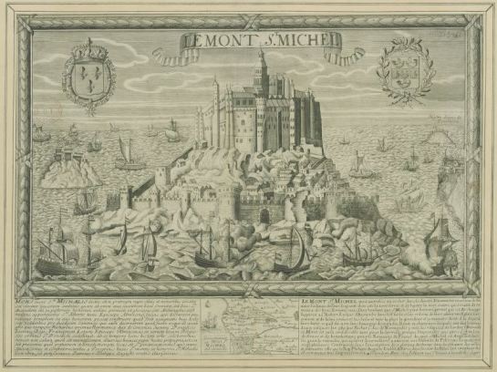Mont-Saint-Michel, Jollain (1680-1690). Puede consultarse la imagen original en Gallica.fr en la dirección http://gallica.bnf.fr/ark:/12148/btv1b55004671p