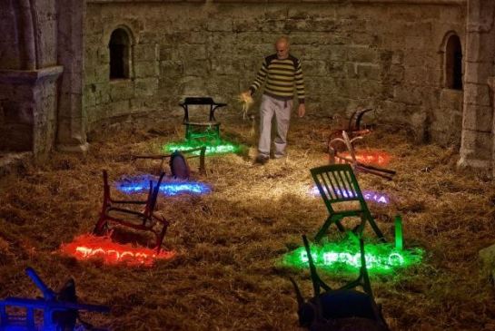 Instalación de Carlos León en la Posada- Monasterio en 2010 