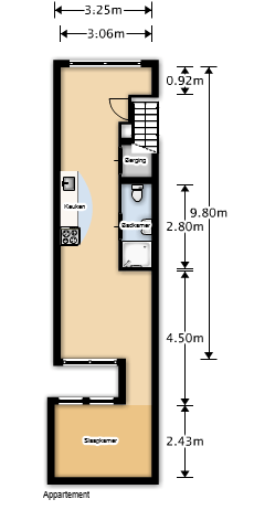 40 m2 en el centro de Amsterdam