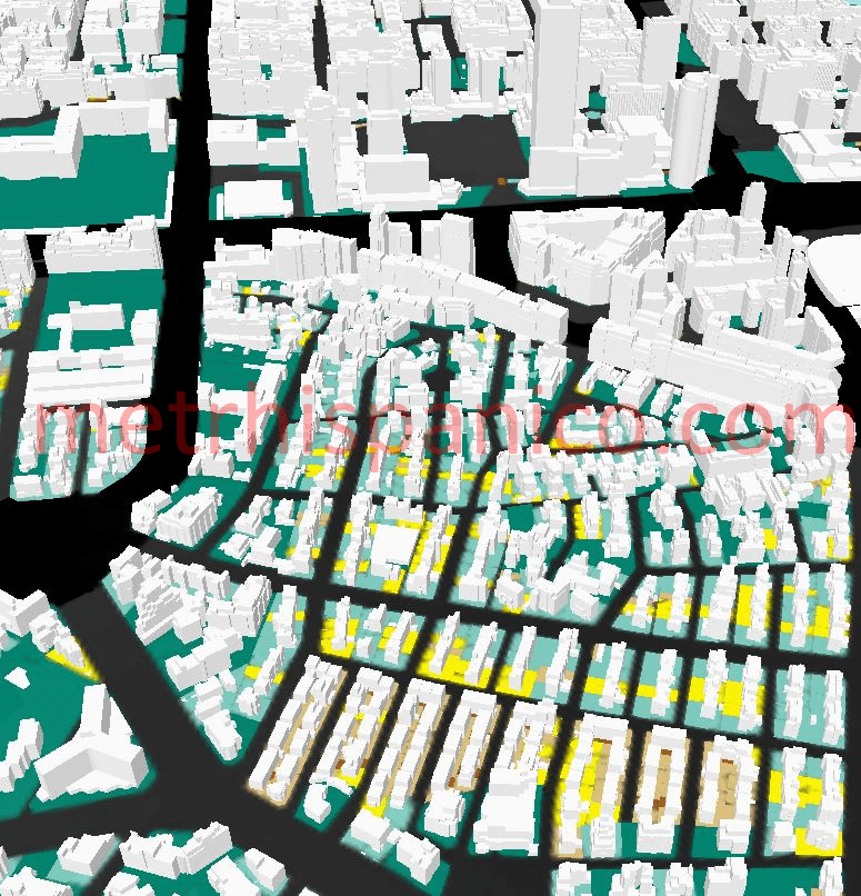 El Viso. Vista desde el Este. Al fondo se ven las torres de AZCA